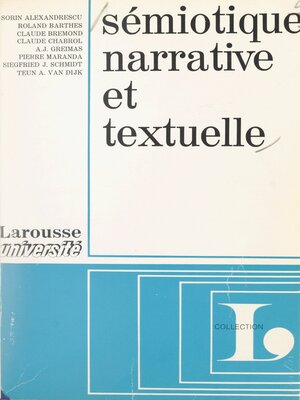 cover image of Sémiotique narrative et textuelle
